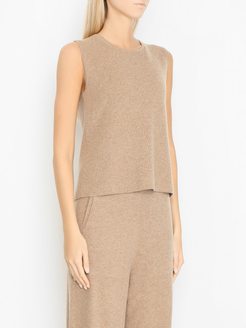 Топ однотонный из шерсти и кашемира Max Mara - МодельВерхНиз