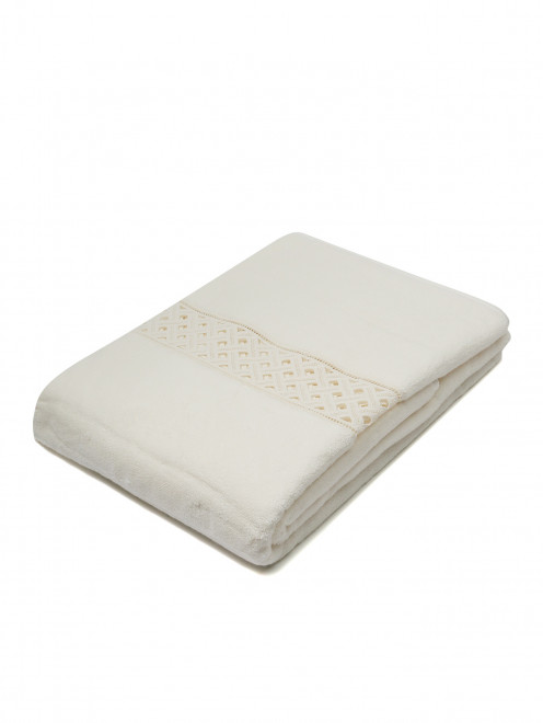 Полотенце из хлопковой махровой ткани с кружевной вставкой 100 x 150 Frette - Общий вид
