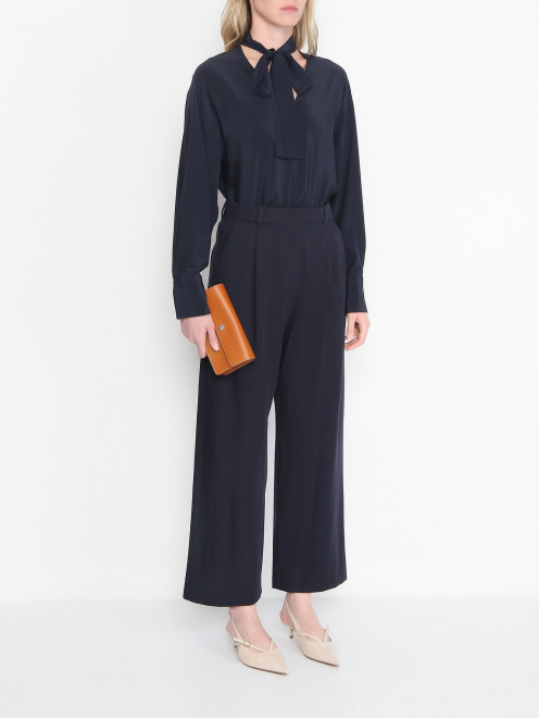 Блуза из шелка с длинными рукавами Max Mara - МодельОбщийВид