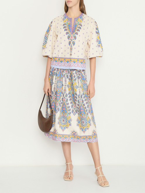Юбка из хлопка Etro - МодельОбщийВид