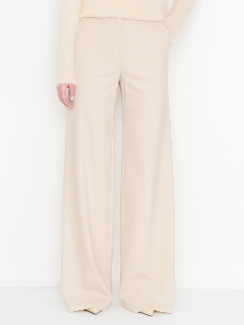 Брюки из шерсти на резинке Max Mara - МодельВерхНиз