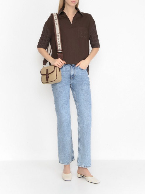 Поло из льняного трикотажа Max Mara - МодельОбщийВид