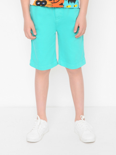 Шорты из денима на резинке Stella McCartney kids - МодельВерхНиз