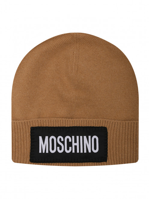 Шапка из смешанного кашемира с логотипом Moschino - Общий вид