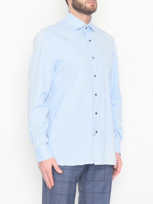 Рубашка из хлопка с длинными рукавами Isaia - МодельВерхНиз