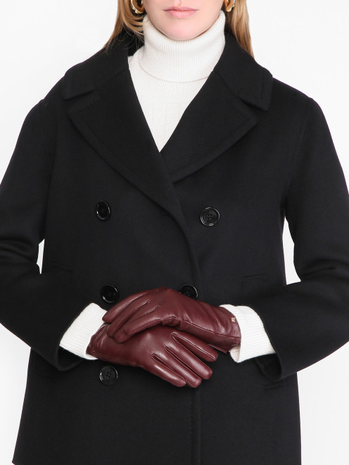 Перчатки из гладкой кожи Max Mara - МодельОбщийВид