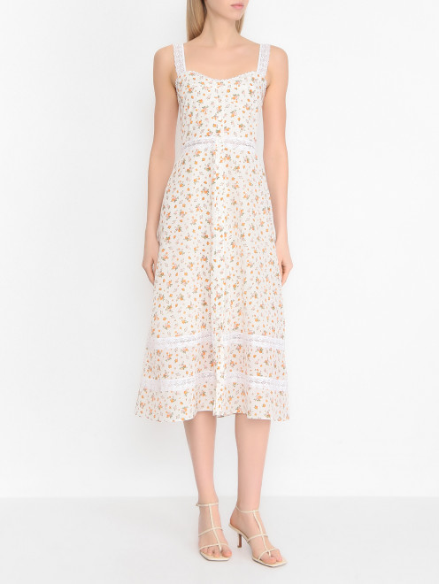 Чайное платье из шелка Weekend Max Mara - МодельВерхНиз