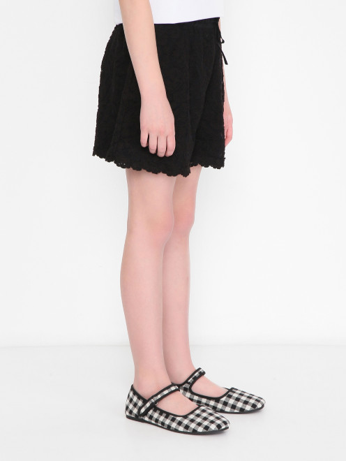 Шорты на резинке с вышивкой Ermanno Scervino Junior - МодельВерхНиз