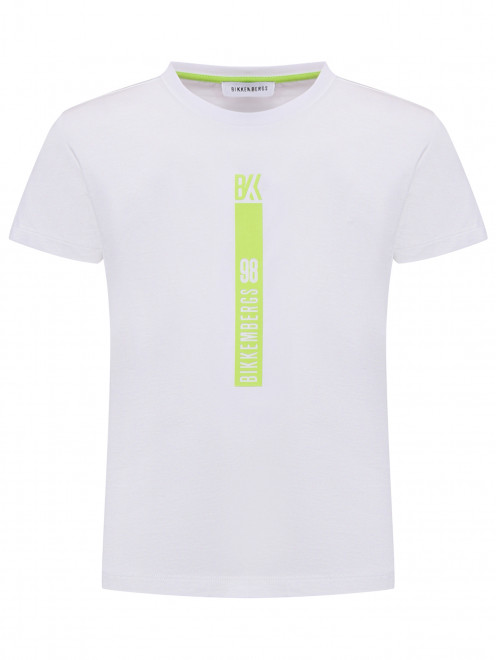Футболка из хлопка с логотипом Bikkembergs - Общий вид