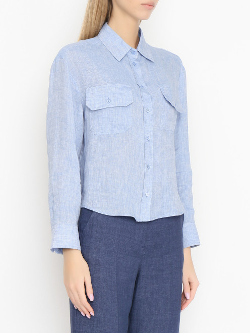 Блуза из льна с накладными карманами Weekend Max Mara - МодельВерхНиз