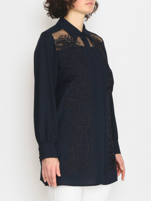 Блуза с декором на пуговицах Marina Rinaldi - МодельВерхНиз