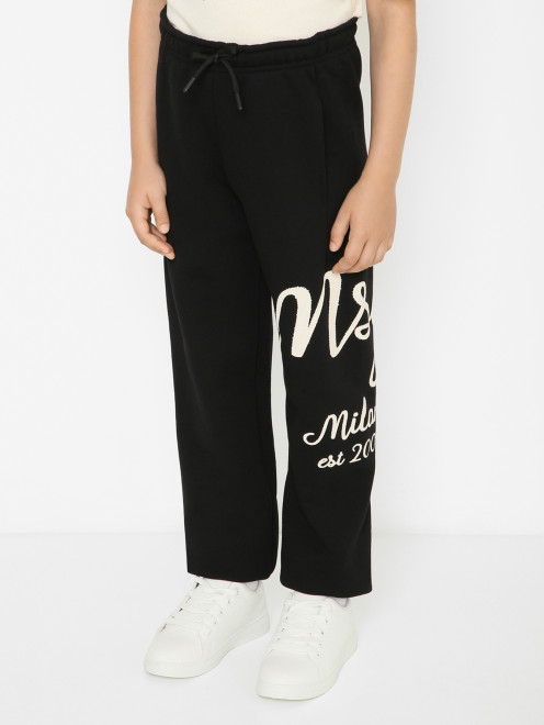 Брюки-джоггеры с логотипом MSGM - МодельВерхНиз