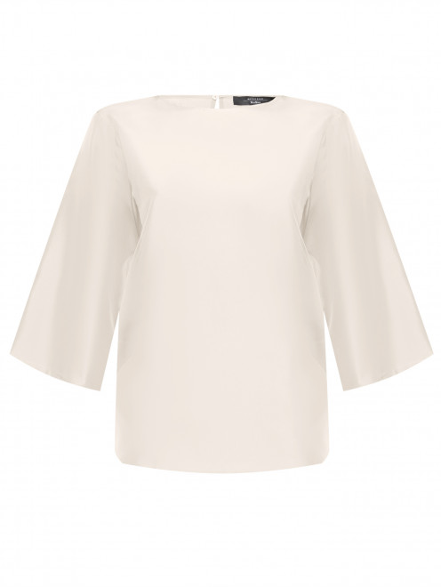 Комбинированная блуза из шелка свободного кроя Weekend Max Mara - Общий вид
