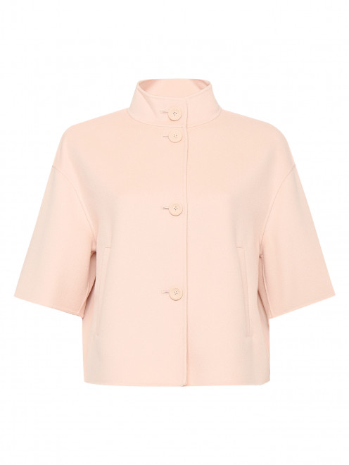 Полупальто из шерсти с короткими рукавами Max Mara - Общий вид