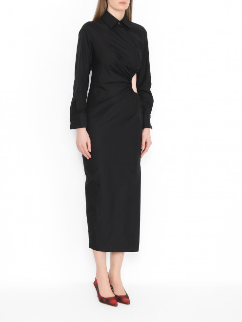 Платье с драпировкой и вырезом на талии Max Mara - МодельВерхНиз