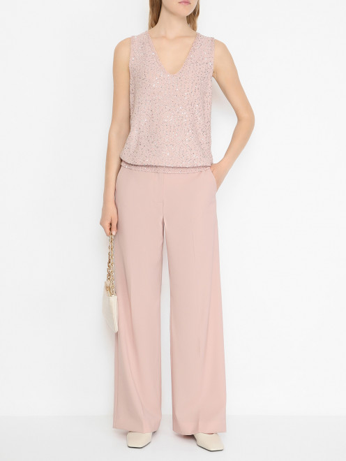 Прямые брюки из шерсти Weekend Max Mara - МодельОбщийВид
