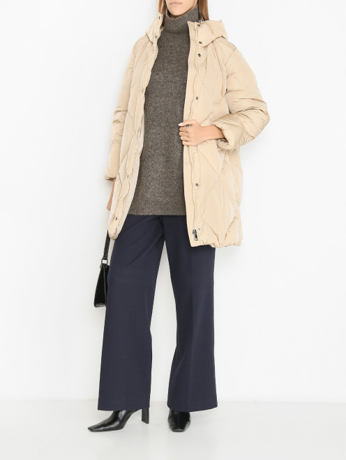 Однотонная стеганая куртка с капюшоном Weekend Max Mara - МодельОбщийВид