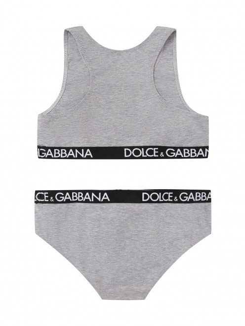 Комплект из хлопка: кроп-топ и трусы Dolce & Gabbana - Обтравка1