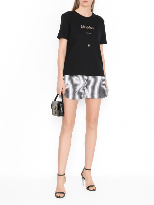 Футболка с логотипом Max Mara - МодельОбщийВид