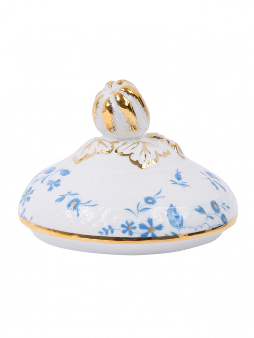 Крышка для чайной чашки из фарфора с узором Ginori 1735 - Обтравка1
