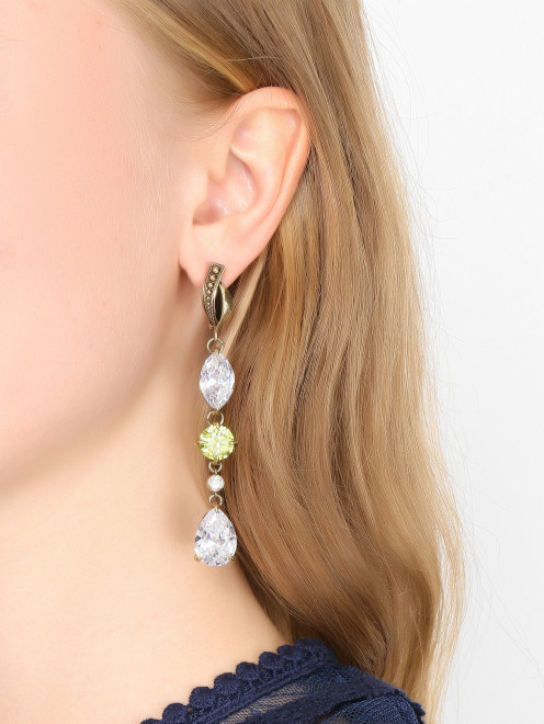 Серьги из металла с фианитами Fiore di Firenze - МодельОбщийВид