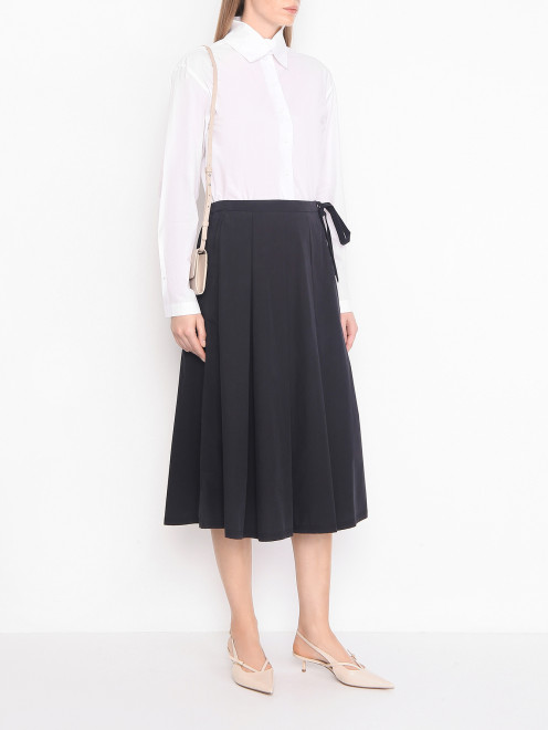 Юбка из хлопка с карманами Weekend Max Mara - МодельОбщийВид