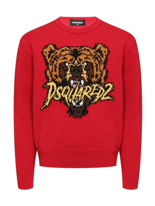 Джемпер с вышивкой из смешанной шерсти Dsquared2 - Общий вид
