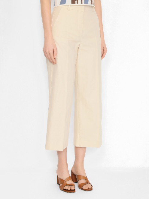 Брюки из смешанного хлопка Weekend Max Mara - МодельВерхНиз