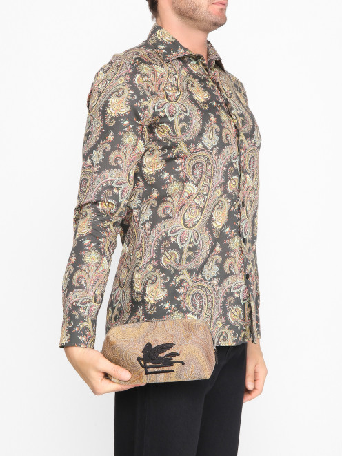 Косметичка из хлопка с логотипом Etro - МодельОбщийВид