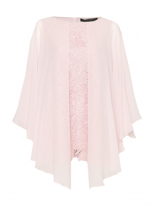 Комбинированная блуза с кружевной вышивкой Marina Rinaldi - Общий вид