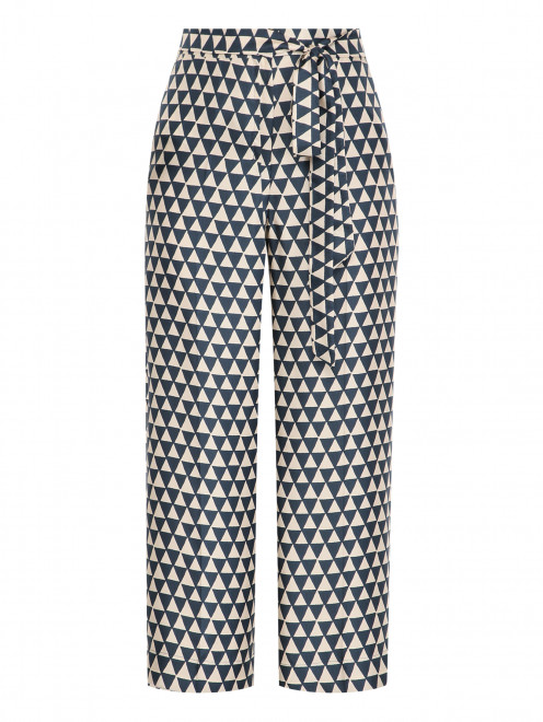 Укороченные брюки из шелка Max Mara - Общий вид