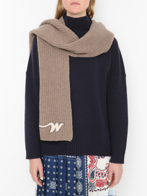 Шарф из шерсти крупной вязки Weekend Max Mara - МодельОбщийВид