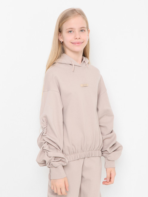 Толстовка из хлопка с капюшоном MSGM - МодельВерхНиз