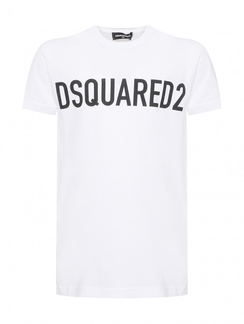 Футболка из хлопка с логотипом Dsquared2 - Общий вид