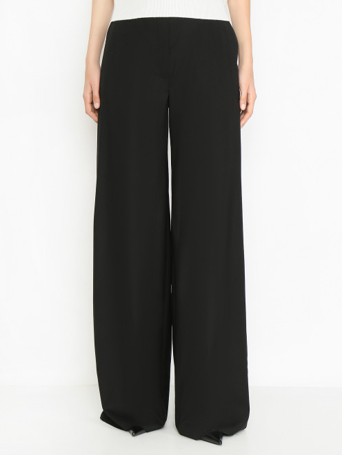 Брюки из шерсти широкого кроя Max Mara - МодельВерхНиз
