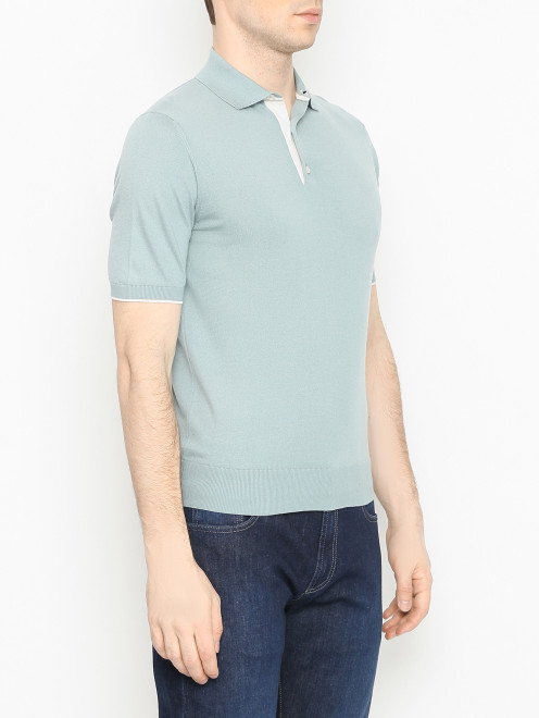 Джемпер из хлопка и кашемира с воротом поло Doriani Cashmere - МодельВерхНиз