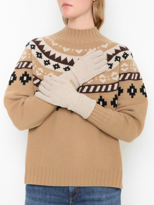 Трикотажные перчатки из шерсти Weekend Max Mara - МодельОбщийВид