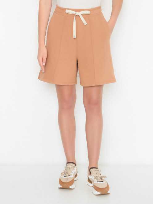 Трикотажные шорты на резинке Weekend Max Mara - МодельВерхНиз