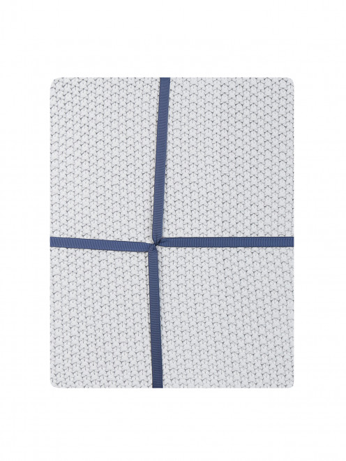 Однотонный плед из хлопка Amalia home collection - Обтравка1