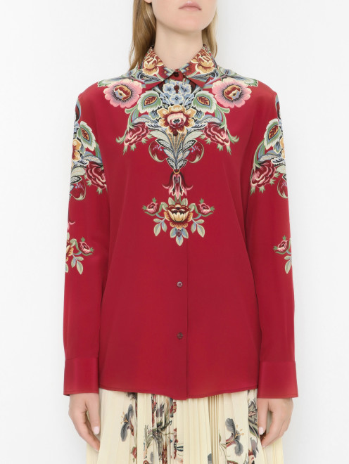Блуза из шелка с узором Etro - МодельВерхНиз