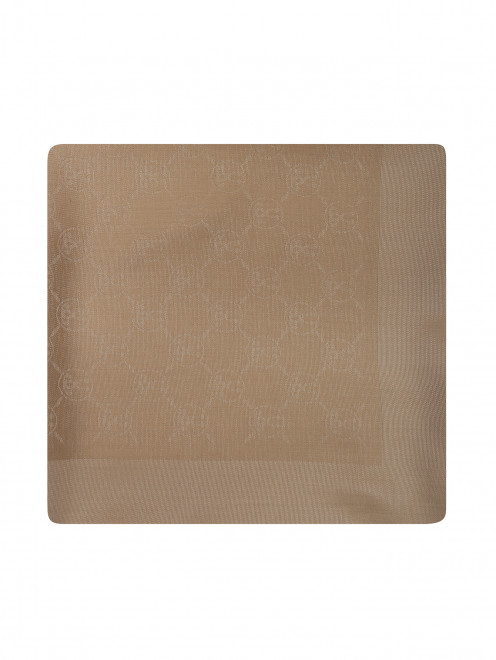 Платок из шерсти и шелка с бахромой Moschino - Общий вид