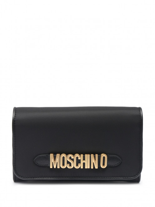 Кошелек из текстиля с логотипом Moschino - Общий вид