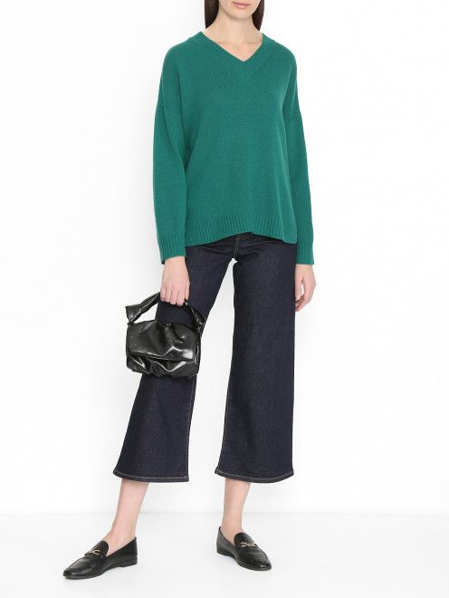Широкие джинсы из темного денима Weekend Max Mara - МодельОбщийВид