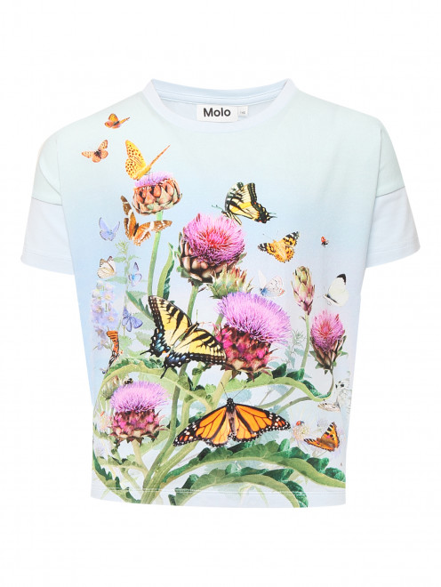 Хлопковая футболка с цветочным узором Molo - Общий вид