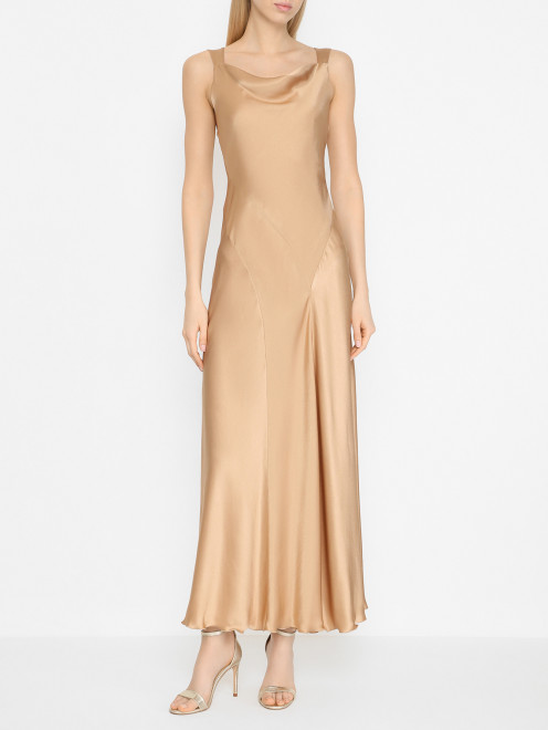 Платье-макси из смесового шелка Alberta Ferretti - МодельВерхНиз