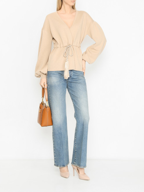 Кардиган из хлопка на кулиске Max Mara - МодельОбщийВид