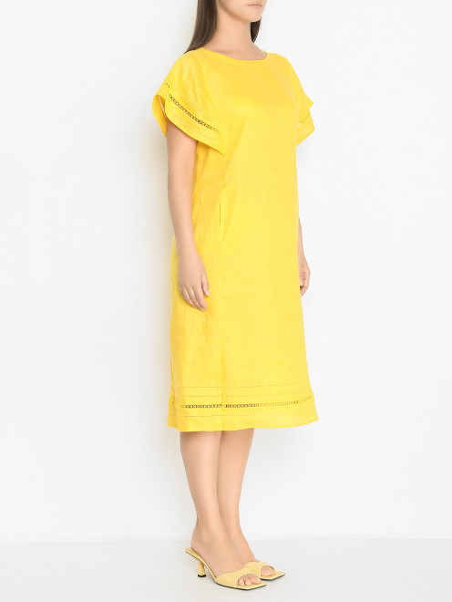 Платье свободного кроя из льна Marina Rinaldi - МодельВерхНиз