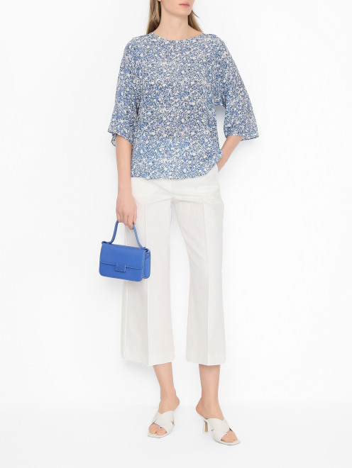 Блуза из шелка с узором Weekend Max Mara - МодельОбщийВид