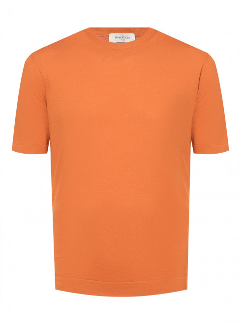 Футболка однотонная из хлопка Piacenza Cashmere 1733 - Общий вид