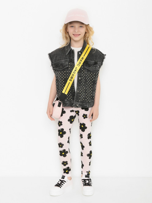 Жилет из денима со стразами Marc Jacobs - МодельОбщийВид